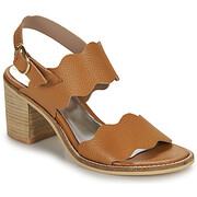 Sandały na obcasie Myma 7745MY01-CUIR-FOULONNE-NATUREL Manufacturer