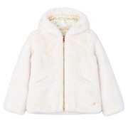 Kurtki krótkie Dziecko Guess FAUX FUR HOODED LS JACKET W/ZI Manufacturer
