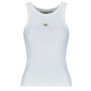 Topy na ramiączkach / T-shirty bez rękawów Calvin Klein Jeans WOVEN LABEL RIB TANK TOP Manufacturer