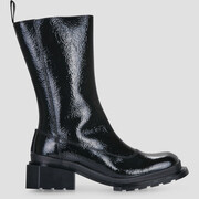 Kozaki na obcasie Dr. Martens Maybole High Boot Black Crinkle Patent Manufacturer