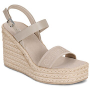 Sandały na koturnie Calvin Klein Jeans WEDGE ESPAD 70 WEBBING LTH Manufacturer