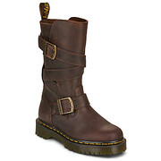 Płaskie kozaki Dr. Martens Anistone Strap High Boot Dark Brown Crazy Horse Manufacturer