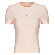 T-shirty z krótkim rękawem Calvin Klein Jeans WOVEN LABEL RIB FITTED TEE Manufacturer