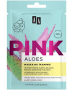 AA Aloes Pink intensywnie nawilżająca maska rozświetlająca na tkaninie 18 ml 0