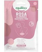 Equilibra Rosa różana nawilżająca maska na twarz z kwasem hialuronowym 1 sztuka 1000