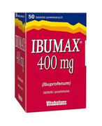 Ibumax 400 mg 50 tabletek powlekanych 20