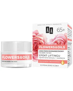 AA Flowers & Oils 65+ Efekt Liftingu krem przeciwzmarszczkowy na dzień i na noc 50 ml 0