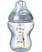 Tommee Tippee Closer To Nature butelka do karmienia ze smoczkiem o wolnym przepływie 0m+ sowa 260 ml [42250102] 1000