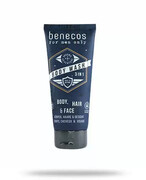 Benecos For men only 3w1 Naturalny odświeżający żel do mycia ciała, twarzy i włosów 200 ml 1000