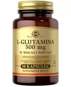 SOLGAR L-Glutamina 500 mg w wolnej postaci 50 kapsułek 1000