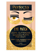 Perfecta Eye Patch płatki pod oczy złote, glitterowe 2 sztuki 1000
