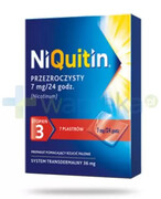 NiQuitin System transdermalny 36 mg stopień 3 7 mg/24 h plastry przezroczyste 7 sztuk 20