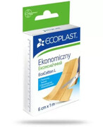 EcoPlast Ekonomiczny EcoCotton L plaster tkaninowy hipoalergiczny 6 cm x 1 m 1000