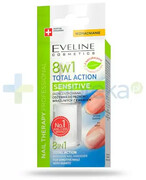 Eveline Nail Therapy Total Action Sensitive 8w1 skoncentrowana odżywka z kwarcem do paznokci wrażliwych 12 ml 1000