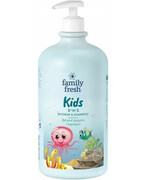 Family Fresh Kids kremowy żel pod prysznic i szampon 1000 ml 1000