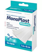 MonoPlast delikatny plaster z opatrunkiem włókninowy do cięcia 1 m x 8 cm 1000