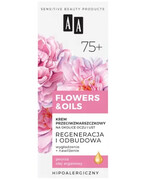 AA 75+ Flowers&Oils krem przeciwzmarszczkowy na okolice oczy i ust 15 ml 0