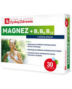 Zyskaj Zdrowie Magnez + B1 B6 B12 30 tabletek 1000