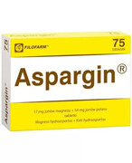 Aspargin 17 mg + 54 mg 75 tabletek 20