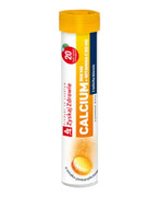 Zyskaj Zdrowie Calcium 300 mg + Witamina C 60 mg o smaku pomarańczowym 20 tabletek musujących 1000