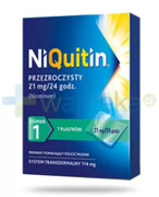 NiQuitin System transdermalny 21 mg stopień 1 21 mg/24h plastry przezroczyste 7 sztuk 20