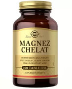 SOLGAR Magnez chelat aminokwasowy 100 tabletek 1000
