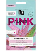 AA Aloes Pink Maska-kuracja 2w1 nawilżająco-rozświetlająca dzień i noc 1 sztuka 1000