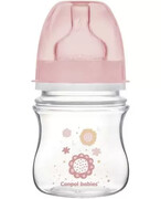 Canpol Babies EasyStart butelka szeroka antykolkowa różowa 120 ml [35/216_pin] 1000
