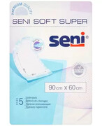 Seni Soft Super podkłady higieniczne 90cm x 60cm 5 sztuk 1000