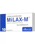 MiLAX-M Czopki glicerolowe dla dorosłych 10 sztuk 10