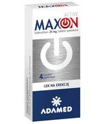 MaxOn Active 25 mg (Sildenafil) lek na potencję 4 tabletki 10