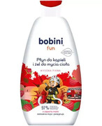 Bobini Fun płyn do kąpieli i żel do mycia o zapachu malin 500 ml 1000