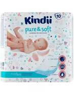 Kindii pure&soft podkłady dla niemowląt 60 cm x 60 cm 10 sztuk 1000