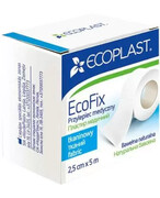 EcoPlast EcoFix przylepiec medyczny tkaninowy 2,5 cm x 5 m 1 sztuka 1000