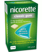 Nicorette Classic 2 mg guma do żucia 105 sztuk 20
