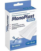 Rodzina Zdrowia MonoPlast mocny plaster z opatrunkiem tkaninowy do cięcia 1m x 8cm 1000