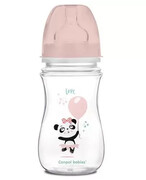 Canpol Babies EasyStart butelka szeroka antykolkowa różowa 240 ml [35/221_pin] 1000