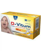 D-Vitum 400 j.m. witamina D dla niemowląt 90 kapsułek twist-off 1000