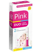 Domowe Laboratorium Pink Duo test ciążowy płytkowy + strumieniowy 2 sztuki 1000