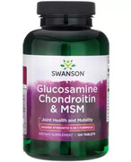 Swanson Glukozamina Chondroityna & MSM 120 tabletek 1000