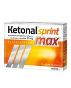 Ketonal Sprint Max 50 mg granulat do sporządzania roztworu doustnego 12 saszetek 1000