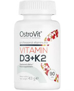 OstroVit Witamina D3 + K2 90 tabletek 1000