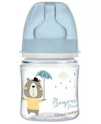 Canpol Babies EasyStart butelka szeroka antykolkowa niebieska Bonjour Paris 120 ml [35/231_blu] 1000