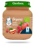 Nestlé Gerber Organic Jabłko malina po 4 miesiącu 125 g 1000