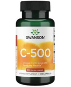 Swanson C-500 witamina C z dziką różą 100 kapsułek 1000