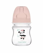 Canpol Babies EasyStart butelka szeroka antykolkowa różowa 120 ml [35/220_pin] 1000