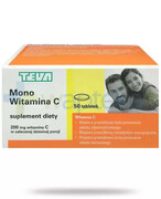 Teva Mono witamina C 200mg 50 tabletek 1000