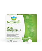 Naturell Cynk organiczny 15mg + witamina C 80mg 60 tabletek 1000