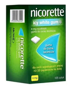 Nicorette Icy White 4 mg guma do żucia 105 sztuk 1000