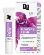 AA Flowers & Oils 55+ Ujędrnienie krem przeciwzmarszczkowy na okolice oczu i ust 15 ml 0